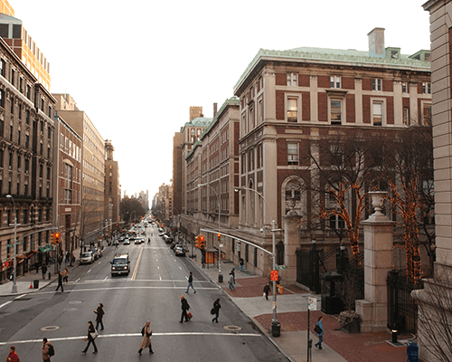 Amsterdam Avenue near Columbia's campus