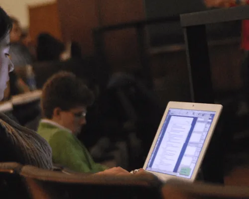 Student on laptop